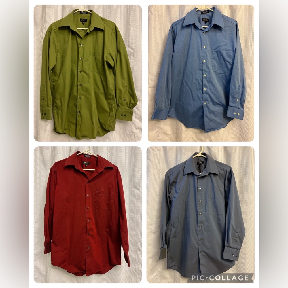 Men’s Axcess 15 and 15 1/2 dress shirts. Lot of 4